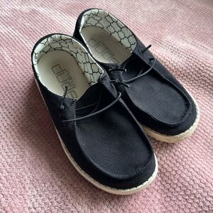 Hey Dude Kids Shoes in Black and White